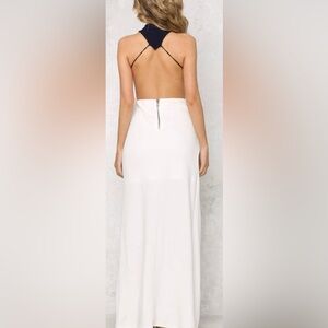 Whoiam Backless Maxi Dress with Slit